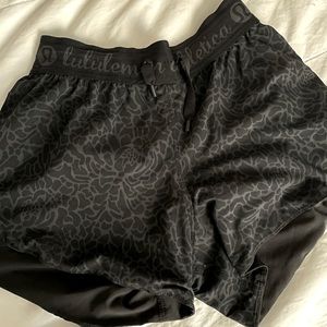 Rare Lululemon Leopard Shorts Reversible